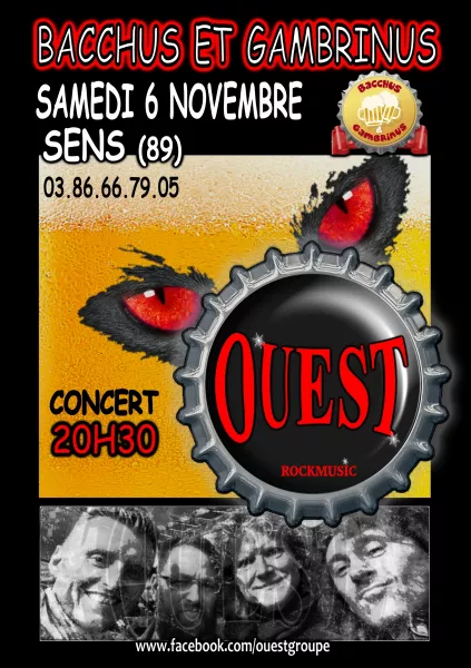 Concert du groupe OUEST Samedi 6 Novembre 2021